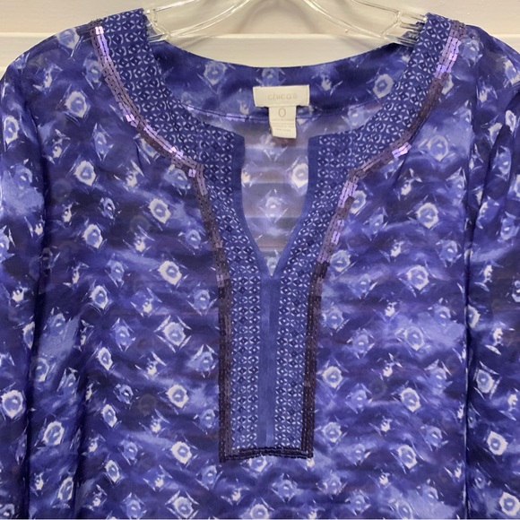 Chicos sheet blue blouse - Picture 2 of 5